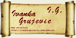 Ivanka Grujević vizit kartica